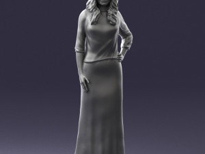 girl in colorful dress 0326 Modelo 3D
