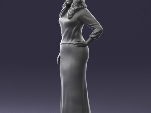 girl in colorful dress 0326 Modelo 3D