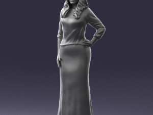 girl in colorful dress 0326 Modelo 3D