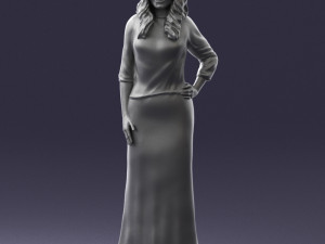 girl in colorful dress 0326 Modelo 3D