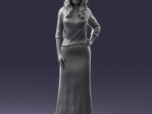 girl in colorful dress 0326 Modelo 3D
