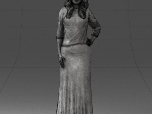 girl in colorful dress 0326 Modelo 3D