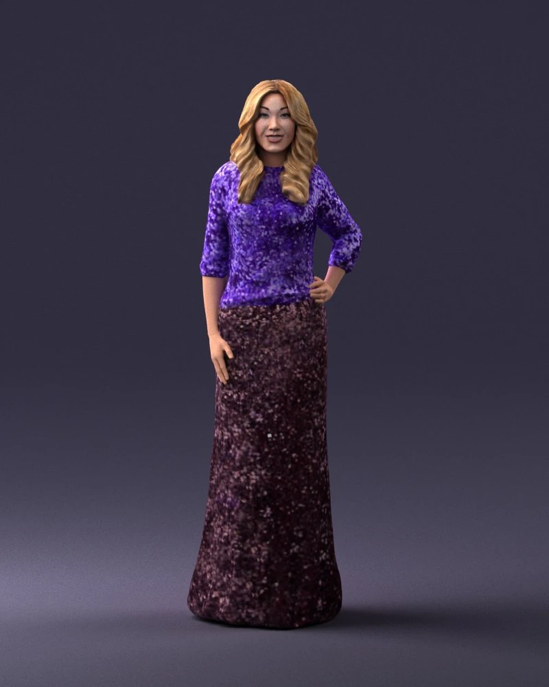 girl in colorful dress 0326 3d print ready 3D Print Model .c4d .max .obj .3ds .fbx .stl .blend 