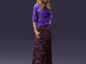 girl in colorful dress 0326 3d print ready 3D Print Model