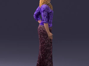 girl in colorful dress 0326 3d print ready 3D Print Model