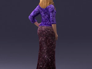 girl in colorful dress 0326 3d print ready 3D Print Model
