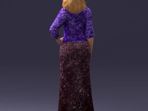 girl in colorful dress 0326 3d print ready 3D Print Model