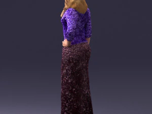 girl in colorful dress 0326 3d print ready 3D Print Model