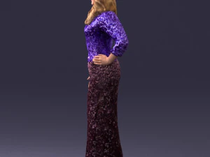 girl in colorful dress 0326 3d print ready 3D Print Model