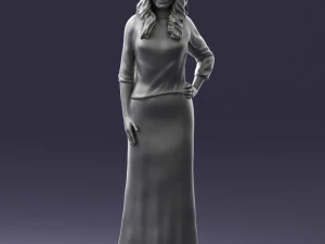 girl in colorful dress 0326 3d print ready 3D Print Model