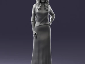 girl in colorful dress 0326 3d print ready 3D Print Model