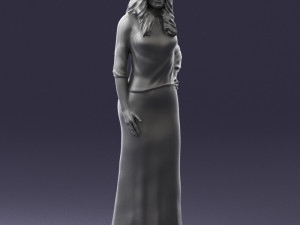 girl in colorful dress 0326 3d print ready 3D Принт Модель