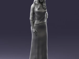 girl in colorful dress 0326 3d print ready 3D Print Model