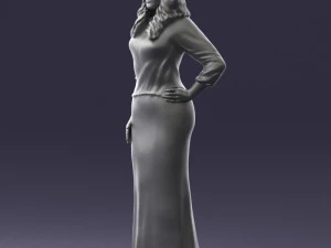 girl in colorful dress 0326 3d print ready 3D Print Model