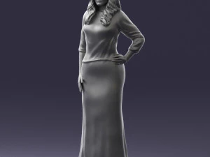 girl in colorful dress 0326 3d print ready 3D Print Model