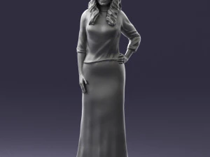 girl in colorful dress 0326 3d print ready 3D Print Model