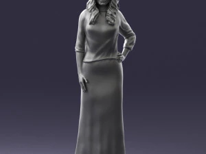 girl in colorful dress 0326 3d print ready 3D Print Model