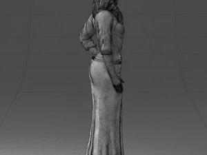 girl in colorful dress 0326 3d print ready 3D Print Model