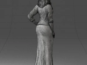 girl in colorful dress 0326 3d print ready 3D Print Model