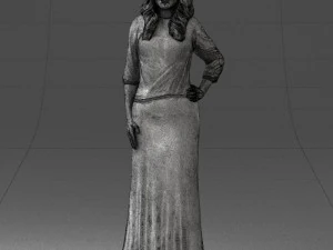 girl in colorful dress 0326 3d print ready 3D Print Model