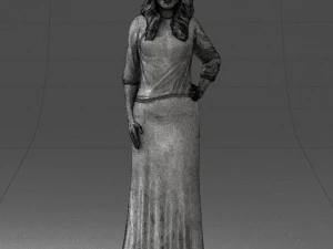girl in colorful dress 0326 3d print ready 3D Print Model