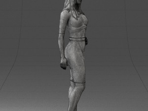 girl in white tight dress 0327 3d print ready 3D Print Model