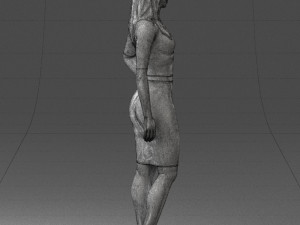 girl in white tight dress 0327 3d print ready 3D Print Model