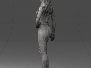 girl in white tight dress 0327 3d print ready 3D Print Model