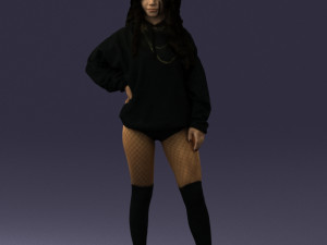 girl in revealing dress 0328 3D Model