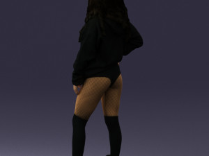 girl in revealing dress 0328 3D Model