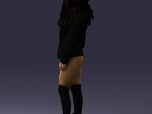 girl in revealing dress 0328 3D Model