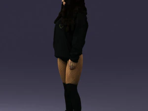 girl in revealing dress 0328 3D Model