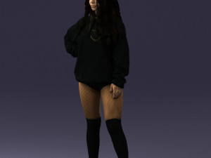 girl in revealing dress 0328 3D Model