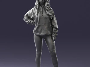 girl in revealing dress 0328 3D Model