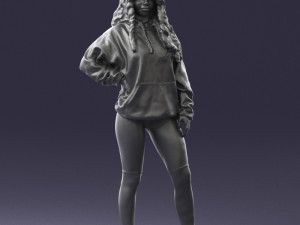 girl in revealing dress 0328 3D Model