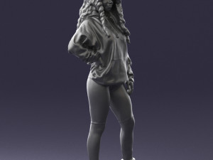 girl in revealing dress 0328 3D Model