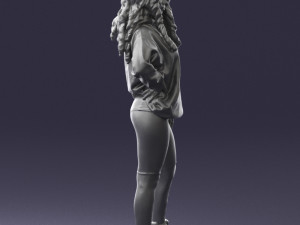 girl in revealing dress 0328 3D Model