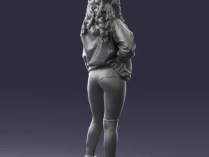 girl in revealing dress 0328 3D Model