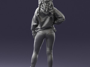 girl in revealing dress 0328 3D Model