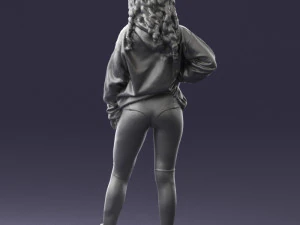 girl in revealing dress 0328 3D Model
