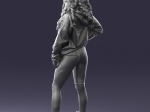 girl in revealing dress 0328 3D Model