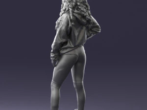 girl in revealing dress 0328 3D Model