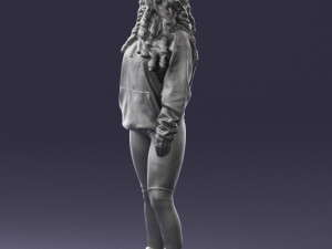 girl in revealing dress 0328 3D Model