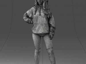 girl in revealing dress 0328 3D Model