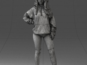 girl in revealing dress 0328 3D Model