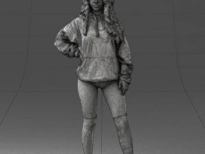 girl in revealing dress 0328 3D Model