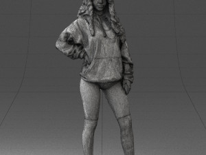 girl in revealing dress 0328 3D Model