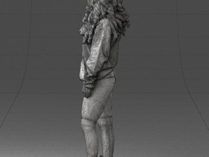 girl in revealing dress 0328 3D Model