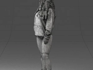 girl in revealing dress 0328 3D Model
