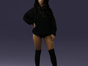 girl in revealing dress 0328 3d print ready 3D Print Model